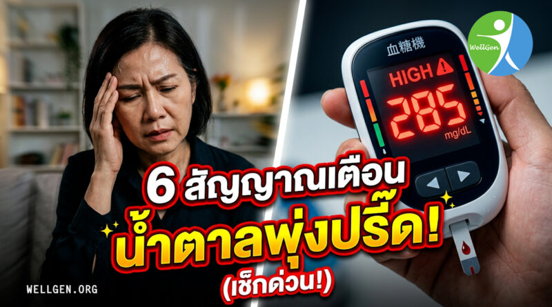 6 สัญญาณเตือน น้ำตาลพุ่งปรี๊ด!