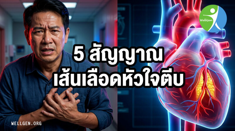 5 สัญญาณเตือน "เส้นเลือดหัวใจตีบ" ภัยเงียบอันดับ 1 ที่คนส่วนใหญ่คิดว่าเป็นแค่กรดไหลย้อน!