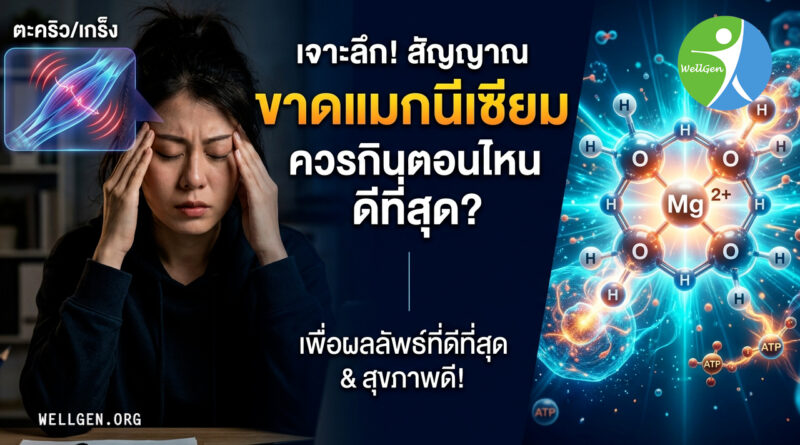 นอนไม่หลับ ตะคริวกิน สมองล้า เครียดสะสม… จบปัญหาด้วย ‘แมกนีเซียม’ ตัวเดียว!